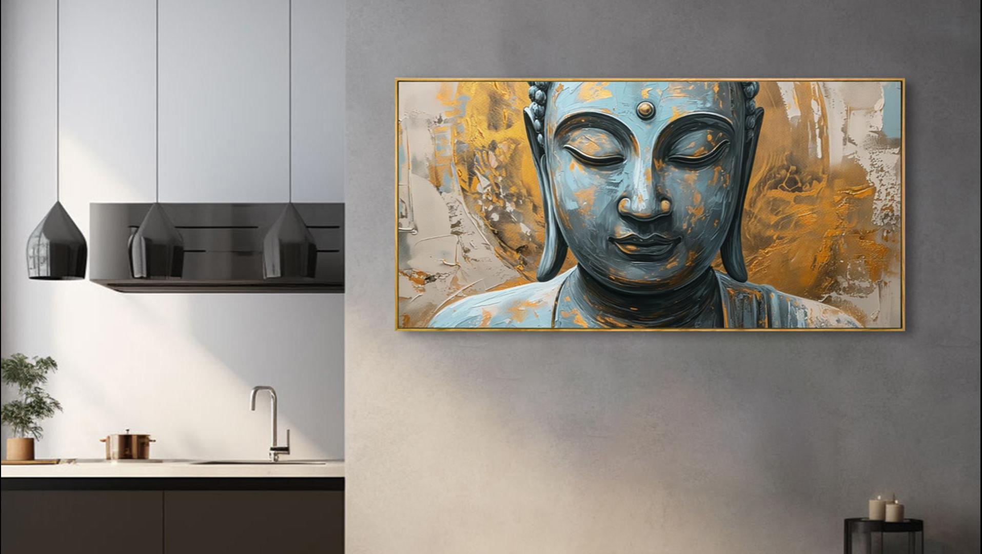 Amazon.com: Buddha Wall Art Zen Canvas Painting Framed Modern